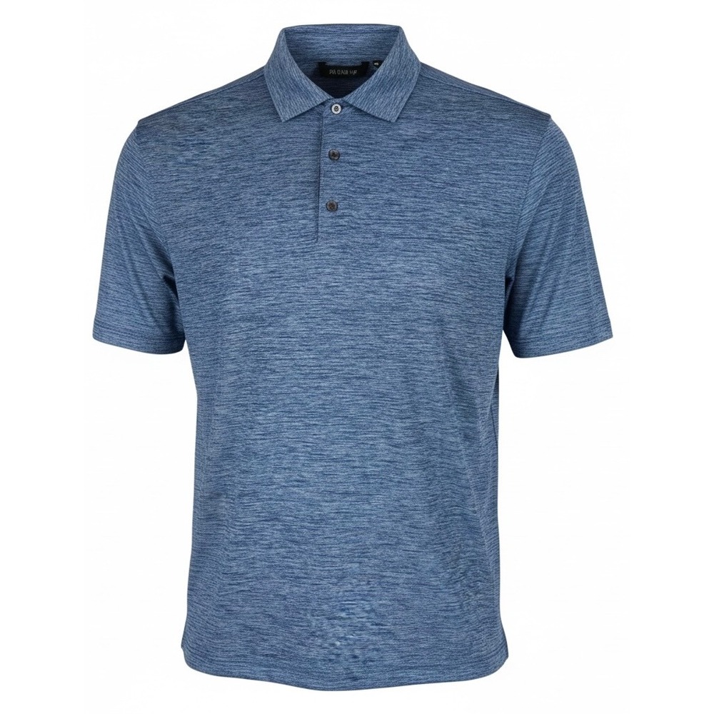 FootJoy FJ Men's Blue Heathered Golf Polo Shirt Performance Stretch XL